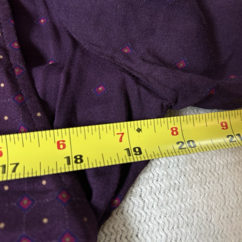 Vtg NWT  Midi Dress Vest Sz 12 Purple 80s 90s Secretary Goth Romantic Academia - Picture 10 of 11